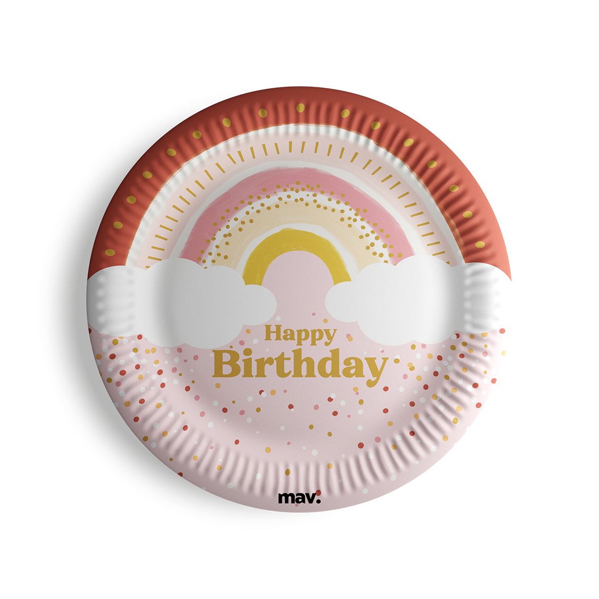 Assiettes anniversaire boho - Lot de 8 - 22,7 cm