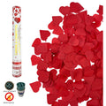 Canon à confettis cœurs blancs en papier – mariage & fête – 40 cm