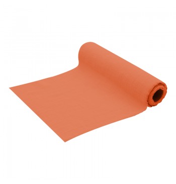 Chemin de table en coton lavé rose ambré – mariage, fête – 30 cm x 5 m