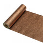 The image shows a roll of premium chocolate-colored sequin table runner, measuring 30cm x 5m, designed for party table decoration.