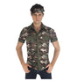 The image shows a military-themed costume shirt, likely intended for party or event use.
