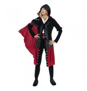 The image shows an Evie Frye costume from Assassin's Creed, consisting of two pieces designed for party or cosplay use.