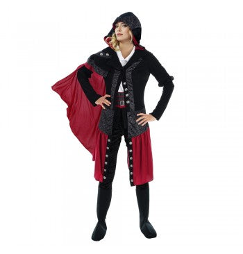 The image shows an Evie Frye costume from Assassin's Creed, consisting of two pieces designed for party or cosplay use.