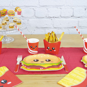 Gobelets anniversaire enfant Junk Food – lot de 8 – 200 ml
