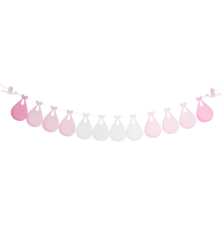 Guirlande Baby Shower personnalisable bleu et blanc – 240 cm – papier premium