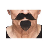 Moustache et barbichette noires – accessoire déguisement – soirées, carnaval