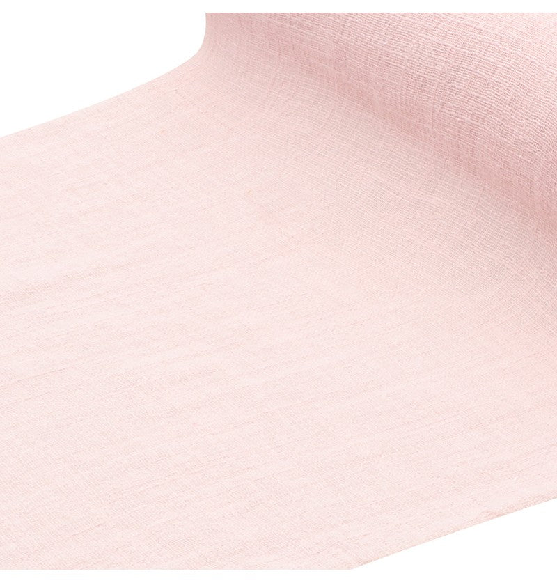 Nappe en coton lavé blanc – mariages, anniversaires – 125 × 240 cm