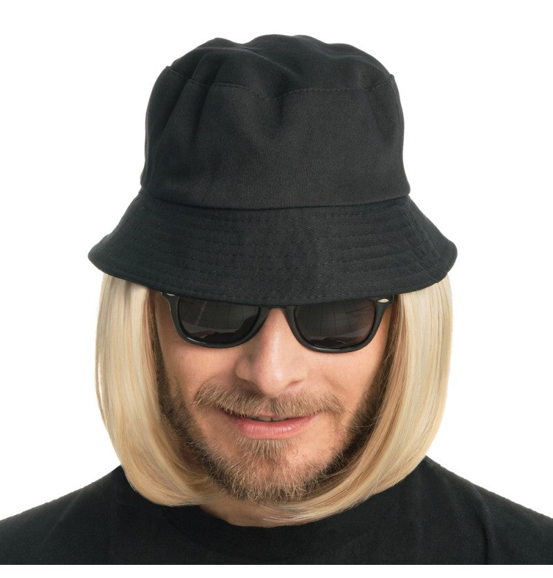 Perruque homme cheveux noirs avec bob – carnaval & soirée – taille unique