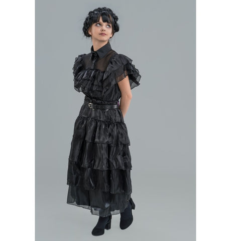 Robe de bal noire Mercredi Addams © – Halloween et soirées – 2 pièces