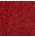 The image shows a roll of premium red sequin tablecloth, measuring 120cm x 3m, designed for party table decoration.