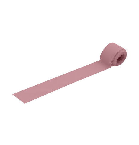 The image shows a roll of decorative ribbon labeled "Touche de Vent Rose d'Ambre," measuring 4cm in width and 5m in length.