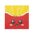 Serviettes jetables 33x33cm motif junk food cornet de frites, lot de 16, design coloré pour anniversaires et fêtes d'enfants