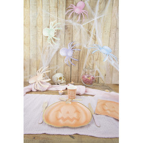 Serviettes citrouille Halloween pastel – lot de 16 – papier 3 plis 33x33 cm