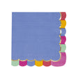 Lot de 16 serviettes festonnées 33x33cm motif baby lama pastel, 18 g avec galon doré, serviettes jetables pour décoration de table, anniversaire ou baby shower