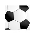 Pack of 16 3-ply paper napkins with football (soccer) motif, 33x33cm unfolded, disposable soccer-themed party napkins for birthday table decoration
