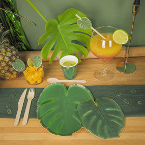 Serviettes feuille tropicale FSC – lot de 16 – 30×33 cm –