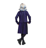 Déguisement Mercredi © fille – uniforme violet et noir – 3 pièces